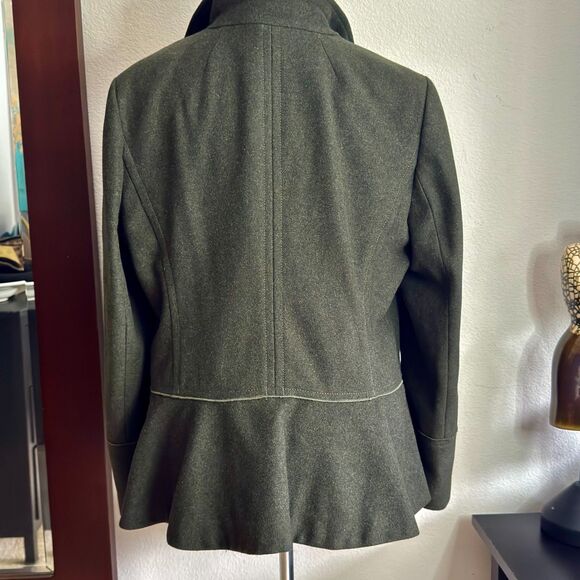 Banana Republic Olive Green Peplum Jacket by Mario Bellucci XL - Picture 3 of 11
